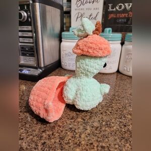 Crochet Plushie. Pumpkin Cheeky Turtle